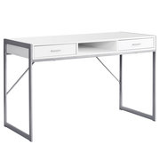 Monarch Specialties Computer Desk, Home Office, Laptop, Storage Drawers, 48"L, Work, Metal, Laminate, White, Grey I 7364